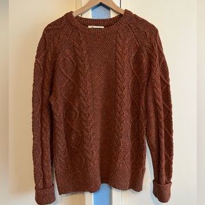 Madewell Fisherman CableKnit sweater - Rust